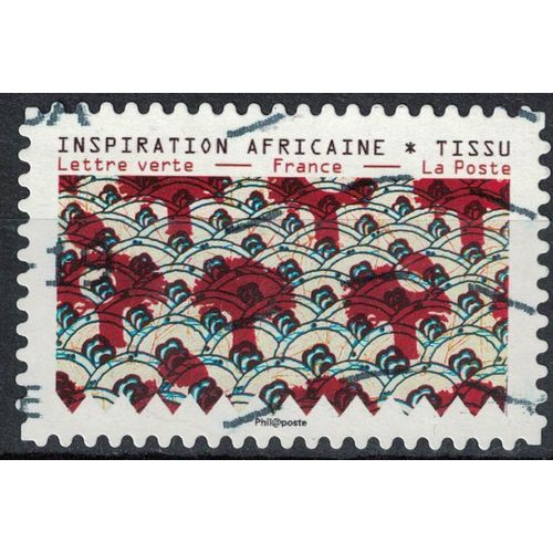 France 2019 Oblitéré Used Tissus Motifs Nature Inspiration Africaine Timbre 09