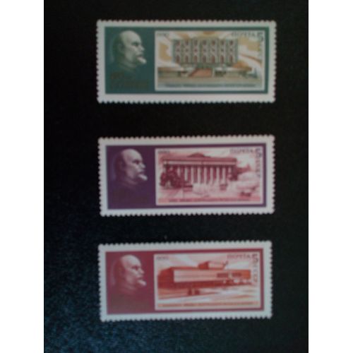 Timbre Russie / Urss Yt 5622 À 5624 Séries: 119ème Anniversaire De La Naissance De V.I. Lénine 1989 ( 3612 )