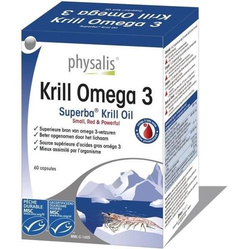 Physalis Complement Alimentaire Krill Omega 3 60 Capsules Molles 