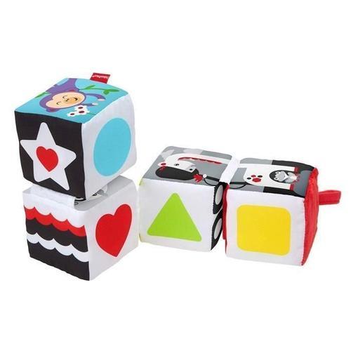 Fisher-Price - Mes Cubes D'eveil - Jouet D'eveil - 4 Cubes En Tissu - 3 Mois Et +