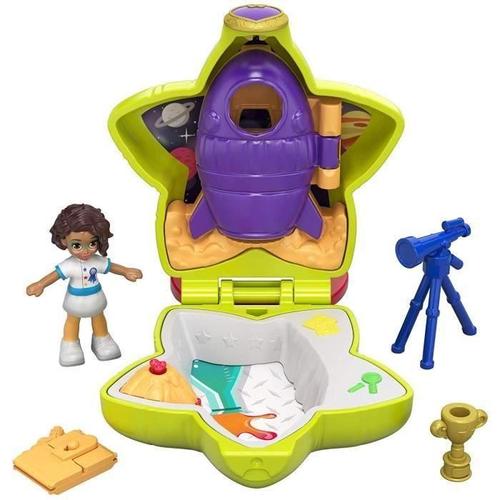 Polly Pocket - La Fusee De Shani - Coffret A Theme Incluant Une Mini-Figurine 2.5 Cm Et Des Accessoires