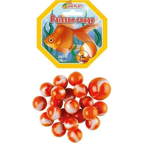 20+1 Billes Poisson Rouge