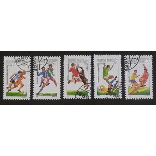 Hongrie Oblitéré Y Et T N° 3031 À 3035 Lot De 5 Timbres De 1986 J O Mexico 86