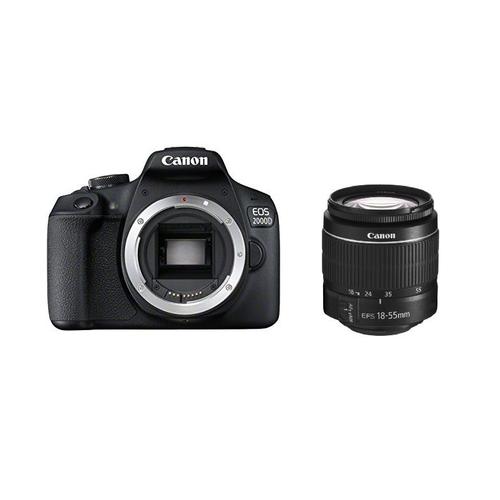 CANON EOS 2000D reflex 24.1 mpix Black + objectif KIT EF-S 18-55mm F3.5-5.6 III