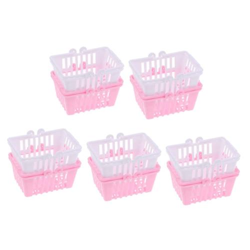 10 Pièces Poupée Panier À Provisions Jouets Pour Adorable Mini Panier Décoratif Faux Panier Jouets Jouets Miniatures Résistant À L'usure Mini