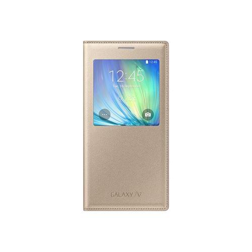 Samsung S View Ef-Ca700b - Étui À Rabat Pour Téléphone Portable - Or - Pour Galaxy A7