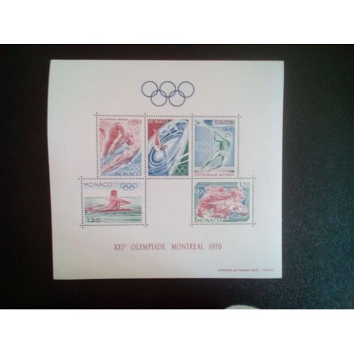 Timbre Monaco Yt Bf 11 Jeux Olympiques D'été De 1976, Montréal 1976 ( 5612 )