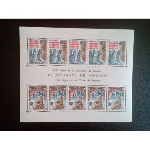Timbre Monaco Yt Bf 22 Europe: Événements Historiques 1982 ( 5612 )