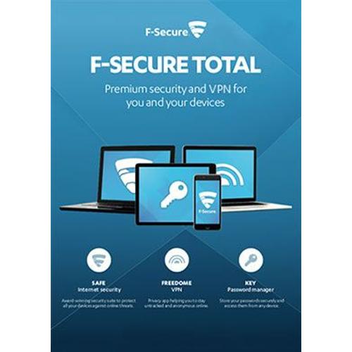F-Secure Total - 3 Postes - 2 Ans - Logiciel En Téléchargement - Pc