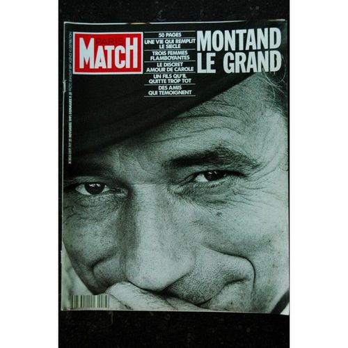 Paris Match N° 2217 21 Novembre 1991 Cover Yves Montand Le Grand Hommage So Pages