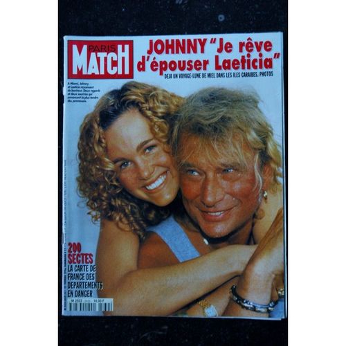 Paris Match N° 2439 22 Fevrier 1996 Cover Johnny Hallyday Je Reve D'epouser Laetitia