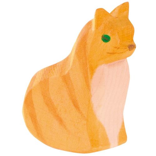 Chat Assis - Ostheimer - Réf 11401 - Figurine En Bois