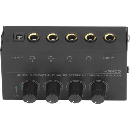 Amplificateur de Casque Amplificateur de Casque 4 Voies 1 Entrée 4 Canaux de Sortie Discours de Conférence à Faible Bruit