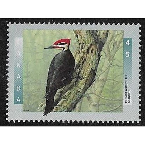 Timbre Du Canada N°1452 Y & T 45 C. Multicolore Faune Oiseaux Canadiens Grand Pic
