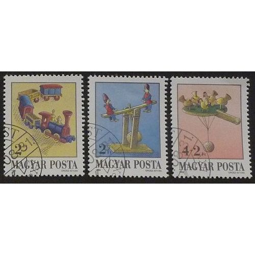 Hongrie Oblitéré Y Et T N° 3177à 3179 Lot De 3 Timbres De 1988 Jouets Anciens