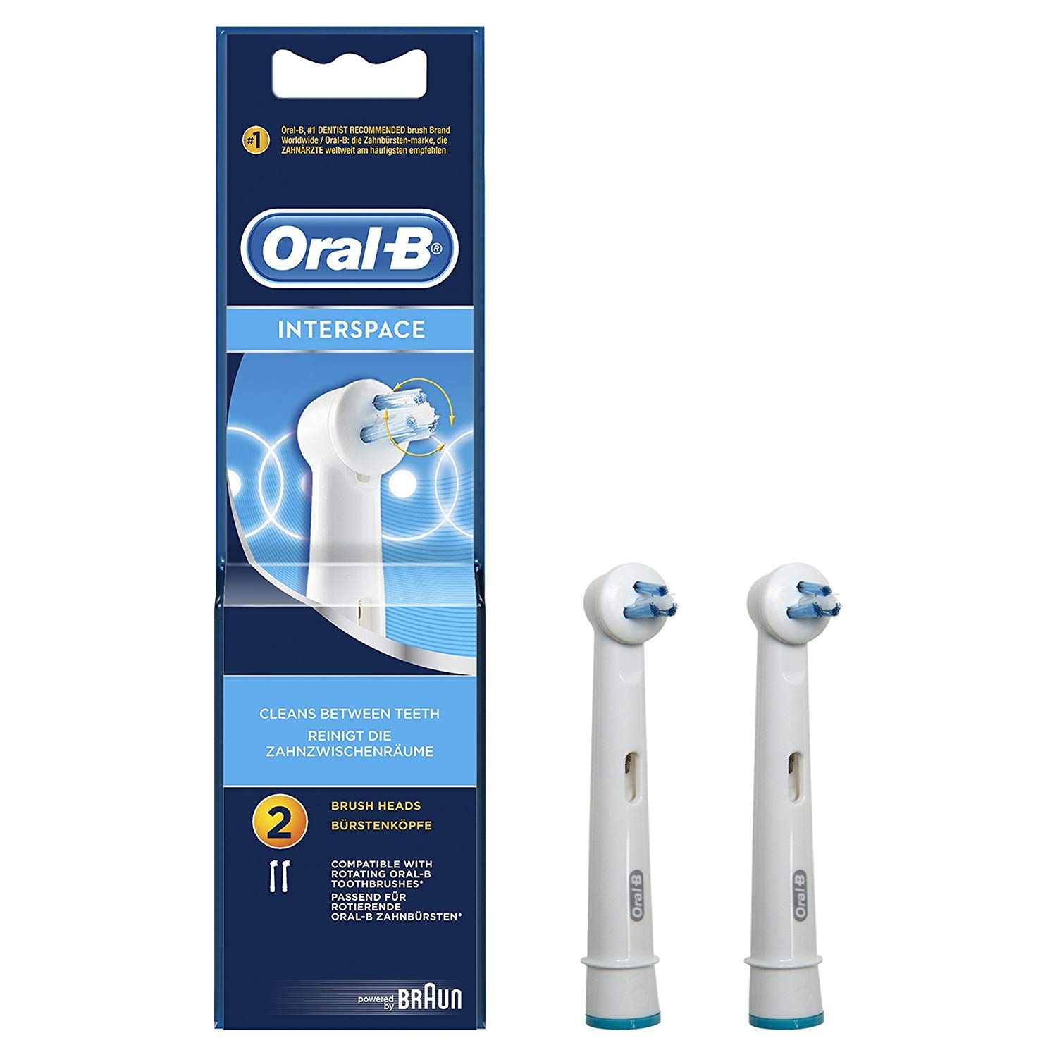 Oral-B IP 17-2 Interspace - Tête de brosse de rechange - pour brosse à dent - pour ProfessionalCare; ProfessionalCare OxyJet; Sonic Complete; Triumph 4000; 5000