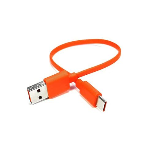 Câble de charge type-C compatible avec JBL Charge 4, Flip 5, Pulse 4, JR POP, Endurance Peak, JBLCHARGE4BLKAM pour casque Bluetooth sans fil (25cm/orange) pour Smartphone