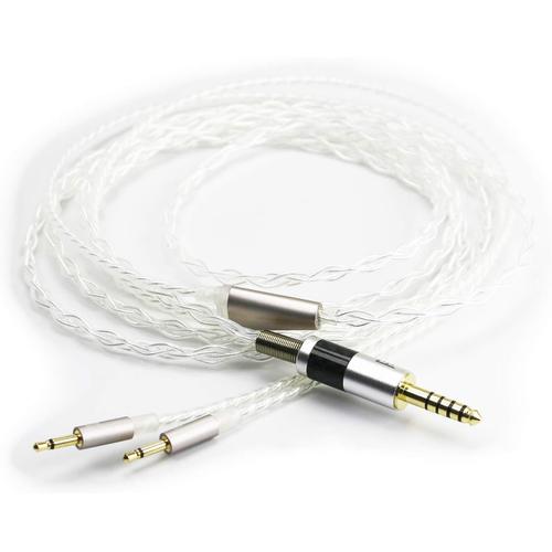 Câble HiFi avec 4,4 mm mâle équilibré compatible avec casque Monolith M1060, M1060C, M565, M565 et compatible avec Sony WM1A, NW-WM1Z, PHA-2A