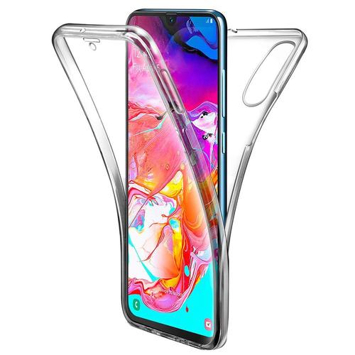 Coque Avant Et Arrière Silicone Pour Samsung Galaxy A70 6.7" 360° Protection Intégrale - Transparent