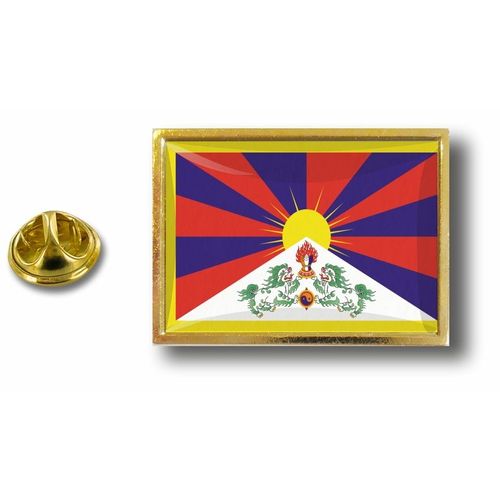 Pins Pin Badge Pin's Metal Epoxy Avec Pince Papillon Drapeau Tibet Tibetain