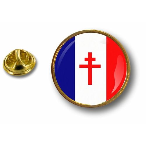 Pins Pin Badge Pin's Metal Drapeau France Libre De Gaulle Corix De Lorraine