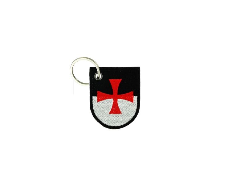 Porte Cle Cles Clef Brode Patch Ecusson Drapeau Blason Templier Che...