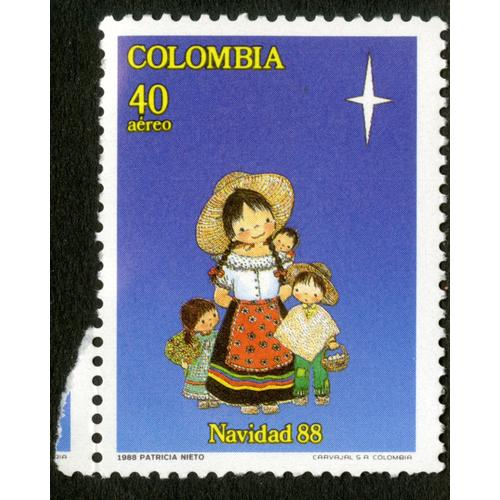 Timbre Colombia, Navidad 88, 40 Aéreo