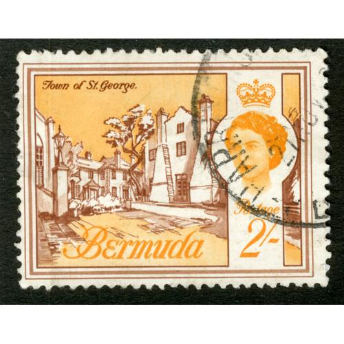 Timbre Oblitéré Bermuda, Town Of St. George, Postage , 2