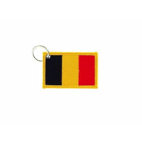 Porte Cle Cles Clef Brode Patch Ecusson Badge Drapeau Belgique Belge