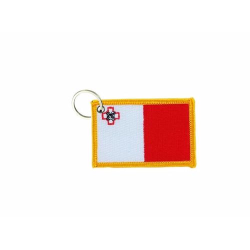 Porte Cle Cles Clef Brode Patch Ecusson Badge Drapeau Malte Maltais