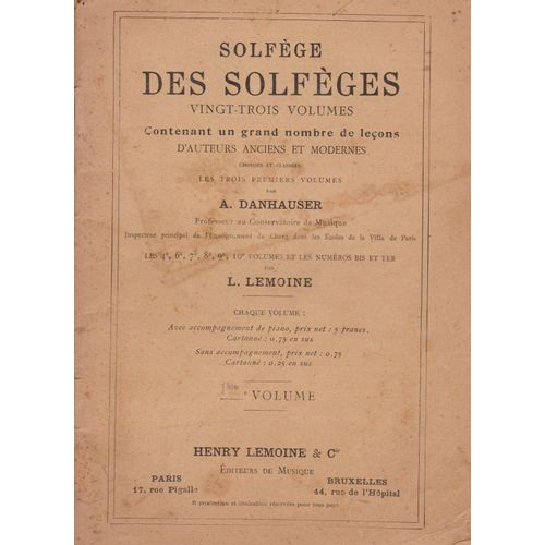 Solfege Des Solfeges Volume 1 Bis