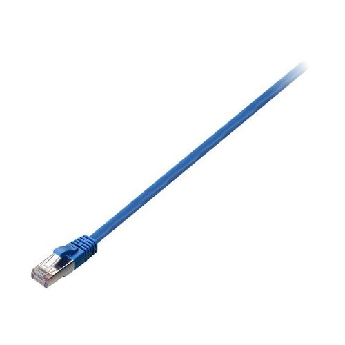 V7 - Cordon de raccordement - RJ-45 (M) pour RJ-45 (M) - 3 m - STP - CAT 6 - moulé, sans crochet - bleu