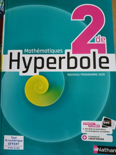 Mathématiques Hyperbole 2de 2019