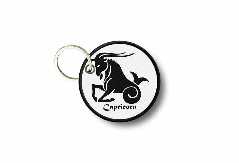 Porte Cle Cles Clef Brode Patch Ecusson Signe Zodiaque Capricorne