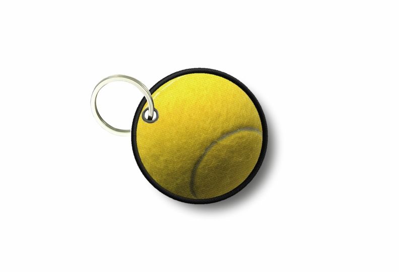 Porte Cle Cles Clef Brode Patch Ecusson Balle Tennis