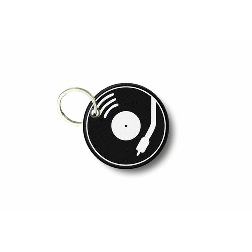 Porte Cle Cles Clef Brode Patch Ecusson Dj Platine Disque Sac
