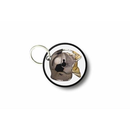 Porte Cle Cles Clef Brode Patch Ecusson Casque Pompier Sapeurs