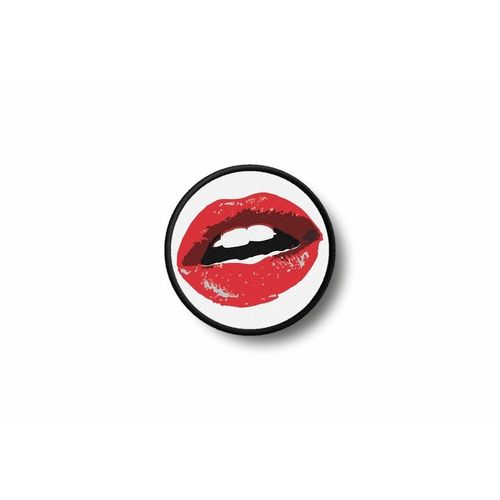 Patch Badge Ecusson Brode Imprime Thermocollant Biker Levres Kiss Lips Red Rouge