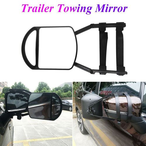 Noir - Miroir De Remorquage De Voiture Réglable À Double Extension, À Bras Long, À Ailes, Pour Caravane, Remorque, Camion, Camping-Car