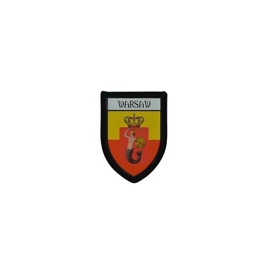 Ecusson Brode Thermocollant Imprime Blason Ville Drapeau Varsovie Pologne