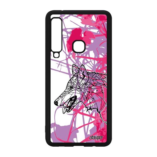 Coque Galaxy A9 2018 Silicone Loup Azteque Chien Rose Ethnique Animal En Samsung Galaxy A9 2018