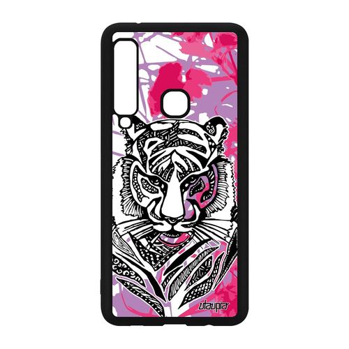 Coque Tigre Samsung Galaxy A9 2018 Silicone Fantaisie Tribal Fauve Bengal Rose A