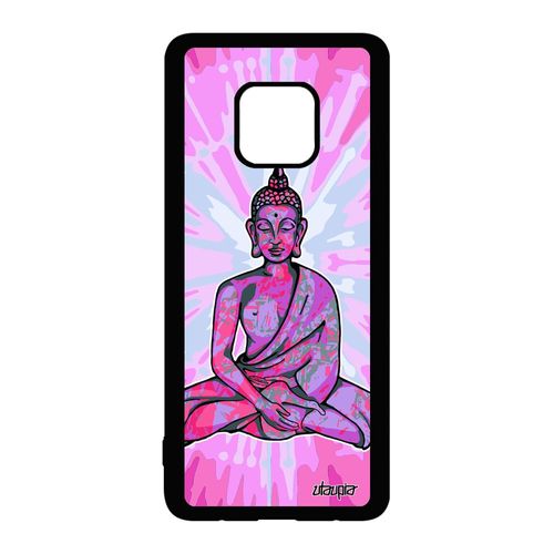 Coque Antichoc Huawei Mate 20 Pro Silicone Bouddha Rose Telephone Bumper Assis A