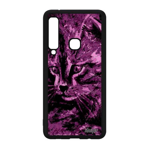 Coque A9 2018 Silicone Chat Telephone Mobile Fantaisie Felin Rose Samsung Galaxy A9 2018