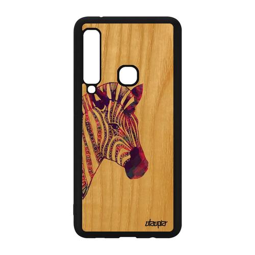 Coque Galaxy A9 2018 En Bois Silicone Zebre Tribal Multicolore Cheval De Samsung Galaxy A9 2018