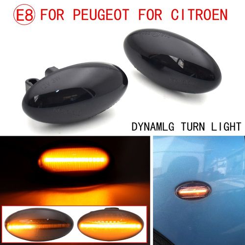 Feu Clignotant Latéral À 2 Led Pour Peugeot 307 206 407 107 607, Pour Citroën C1 C2 C3 C5