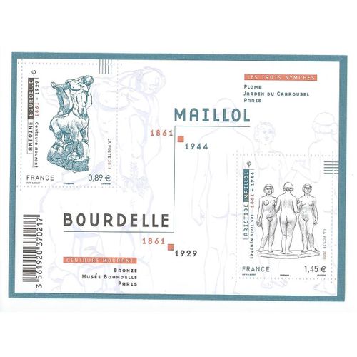 Série Artistique. Scultures D'antoine Bourdelle Et D'aristide Maillol 2011 N° F4626