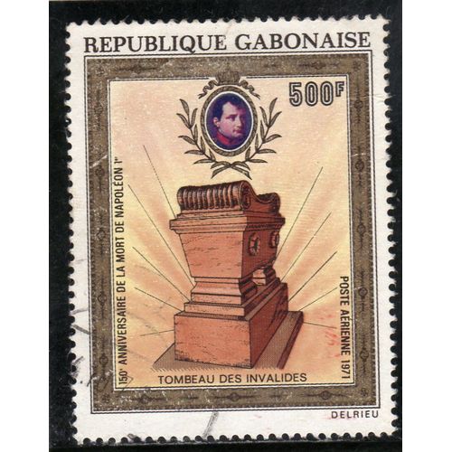 Timbre De Poste Aérienne Du Gabon (150ème Anniversaire De La Mort De Napoléon)