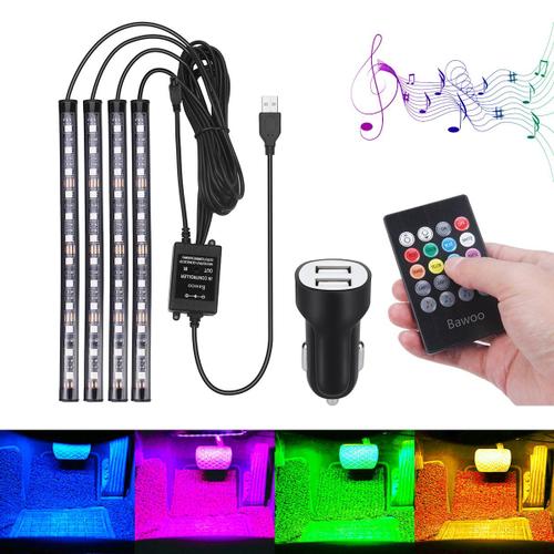 Lampe Voiture Interieur Usb Rubans Led Lampe Décoration Couleur Allume Cigare Lampe Éclairage Intérieur Néon Pour Tv Auto