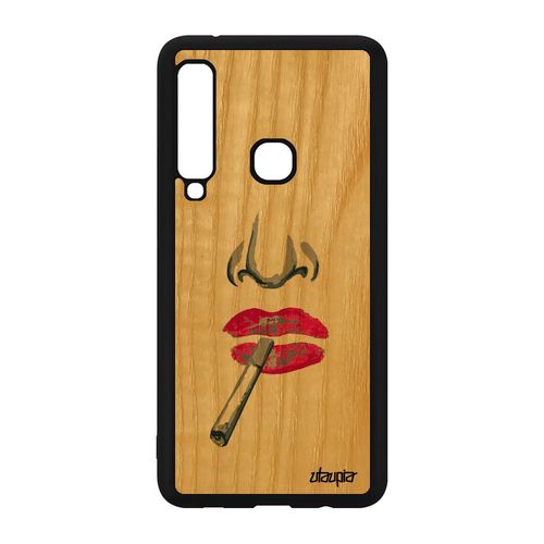 Coque Bois Samsung A9 2018 Silicone Portrait Case Levre Sm-A920fn Rose De Samsung Galaxy A9 2018